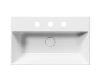 GSI KUBE X keramické umyvadlo 60x37cm, 3 otvory, bílá ExtraGlaze (5)