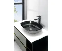 SAPHO KVAORE skleněné umyvadlo na desku, 54x39,5cm, černá (3)