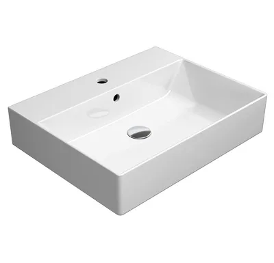 GSI KUBE X keramické umyvadlo 60x47cm, broušená spodní hrana, bílá mat