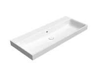 GSI NUBES keramické umyvadlo 120x50cm, bez otvoru, bílá ExtraGlaze