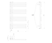 AQUALINE POSEIDON otopné těleso 450x740mm, černá mat (7)