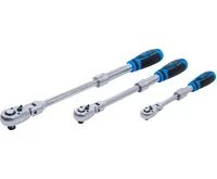 BGS Sada přepínacích ráčen | teleskopická, úhlová | 6,3 mm (1/4") - 10 mm (3/8") - 12,5 mm (1/