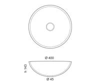 SAPHO MURANO SOFT BROWN skleněné umyvadlo na desku, průměr 40cm, béžovozlatá (6)