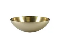 SAPHO MURANO SOFT BROWN skleněné umyvadlo na desku, průměr 40cm, zlatá/stříbrná (1)