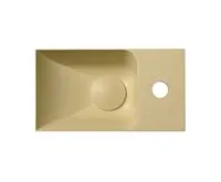 SAPHO PICCOLINO betonové umývátko 30,8x17cm, baterie vpravo, žlutá mat (1)