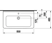 JIKA CUBITO Umyvadlo 85cm bez otvoru pro baterii (1)