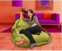 Sedací pytel 189x140 comfort s popruhy green frog (1)