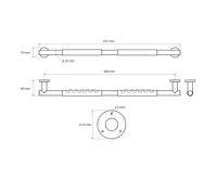SAPHO Pevnostní madlo s protiskluzem 600mm, nerez lesk (2)
