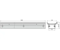 ALCAPLAST Drenážní žlab 100 mm nastavitelný, nerez ADZ332V (1)