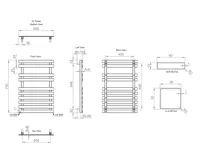 SAPHO TRUVA otopné těleso 500x750 mm, nerez mat (7)
