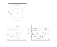 ISVEA VEA závěsná WC mísa Rimless, 34,5x52cm, bílá (8)