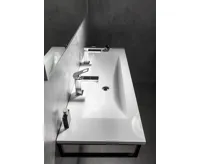 SAPHO YUKON dvojumyvadlo, litý mramor, 120x45cm, bílá (4)