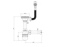 SAMONA Granitový vestavný dřez s odkapem, 77x44cm, černá (2)