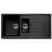 GRANISIL VIVALDI 1000.10 Granitový dřez s odkapem a vaničkou, černý