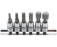 BGS Hlavice zástrčné 1/4&quot; XZN M4-M12, sada 6 dílů