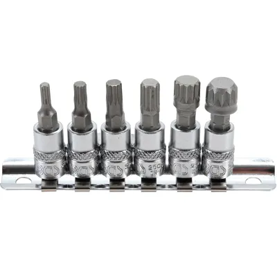 BGS Hlavice zástrčné 1/4" XZN M4-M12, sada 6 dílů