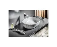 SAPHO DALMA keramické umyvadlo na desku, 59x42 cm, carrara (1)