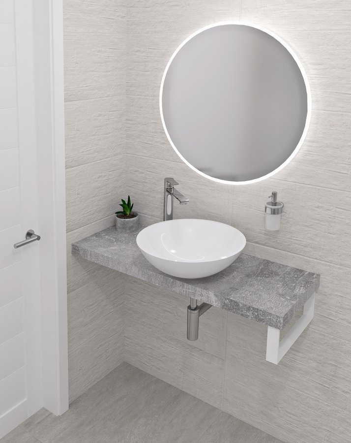 Sapho avice deska pod umyvadlo 220x36cm, tl.5cm, cement