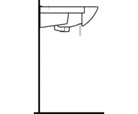 JIKA MIO Umyvadlo do nábytku 75cm s otvorem pro baterii (3)