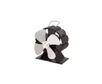 HS Flamingo Ventilátor na kamna FLAMINGO čtyřlopatkový MINI, stříbrný (1)