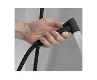 SAPHO Podomítková bidetová baterie se Stop sprškou, kulatá, progresivní kartuše, černá mat (1)