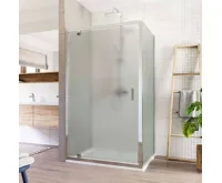 LIMA Sprchový kout, obdélník, 80x100 cm, chrom ALU, sklo Point