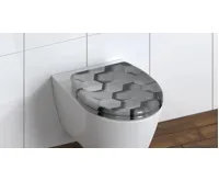 Schütte WC sedátko GREY HEXAGONS| Duroplast,  Duroplast, Soft Close (9)