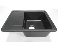 GRANISIL CORTES 570.5 Granitový dřez s odkapem, černý (4)