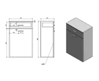 AQUALINE ZOJA/KERAMIA FRESH skříňka spodní s košem 50x78x29cm, bílá (9)