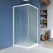 Sprchový kout, Kora, čtverec, 80 cm, bílý ALU, sklo Grape Sprchový kout, Kora, čtverec, 80 cm, bílý ALU, sklo Grape