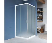 Sprchový kout, Kora, obdélník, 90 x 80 cm, bílý ALU, sklo Grape Sprchový kout, Kora, obdélník, 90 x 80 cm, bílý ALU, sklo Grape
