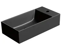 GSI KUBE X keramické umývátko 50x25cm, pravé/levé, černá mat