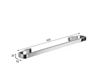 GEDY SAMOA držák ručníků 450mm, černá mat (4)