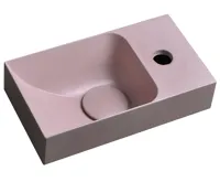 SAPHO PICCOLINO betonové umývátko 30,8x17cm, baterie vpravo, růžová mat SAPHO PICCOLINO betonové umývátko 30,8x17cm, baterie vpravo, růžová mat