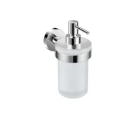 MIO Držák s dávkovačem mýdla, matné sklo, chrom MIO Držák s dávkovačem mýdla, matné sklo, chrom