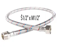 NOVASERVIS Nerezová hadička Š1/2" x M1/2"-80cm - PWS71