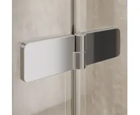 NOVEA Sprchový set, obdélník, 120x80 cm, chrom ALU, sklo Čiré, vanička z litého mramoru, sifon (3)