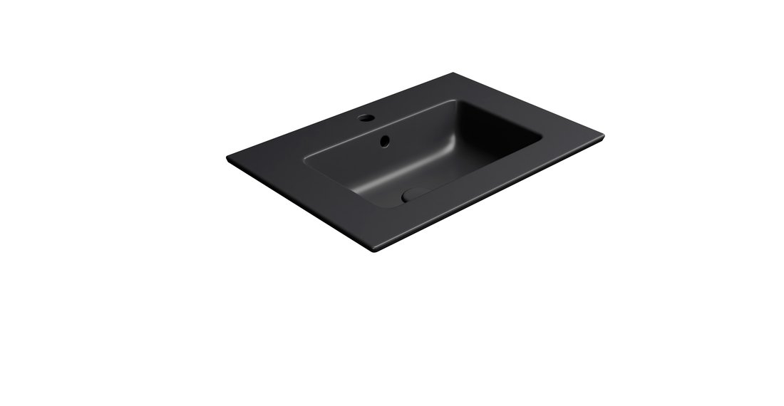 Gsi pura keramické umyvadlo slim 62x46cm, černá mat