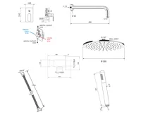 SAPHO SPY podomítkový sprchový set s pákovou baterií, otočný přepínač, 2 výstupy, bílá mat (2)