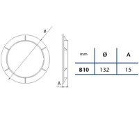 CATA Upevňovací kroužek s vnitřním závitem pro ventilátor CATA B-10