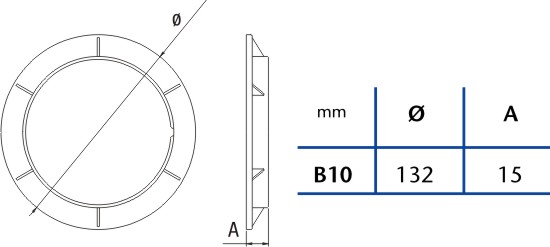 Cata upevňovací kroužek s vnitřním závitem pro ventilátor cata b-10