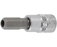 BGS Nástrčná hlavice, 6,3 mm (1/4&quot;), vnitřní šestihran s otvorem 7 mm