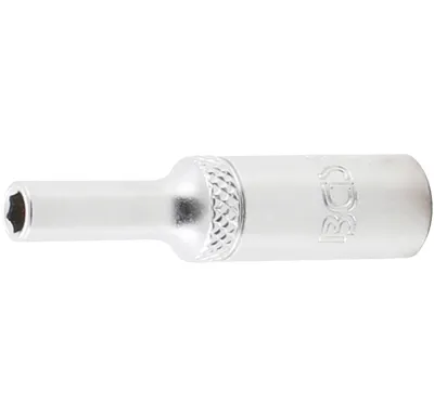 BGS Hlavice nástrčná 1/4"  4,0 mm, prodloužená, ProTorgue