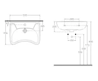 ISVEA HANDICAP keramické umyvadlo pro handicapované, 59,5x45,6cm, bílá (5)