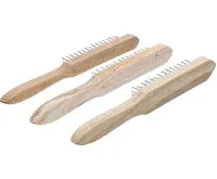 BGS Kartáče drátěné , dřevěná rukojeť, 2-, 3-, 4řadé, 3dílná sada (1)