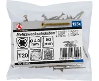 BGS Šrouby víceúčelové, T-profil (pro Torx)  T20, 4.0 x 50 mm, 125 pcs. (1)