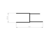 Nastavovací boční profil pro sprchové kouty a dveře Lima, chrom ALU, výška 1900 mm (1)