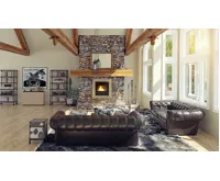 HS Flamingo Krbová vložka AQUAFLAM ® PANORAMA 25 s výměníkem a manuální regulací (10)