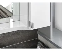 SAPHO PULSE galerka s LED osvětlením, 75x80x17cm, pravá, bílá/antracit (6)