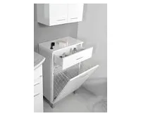AQUALINE ZOJA/KERAMIA FRESH skříňka spodní s košem 50x78x29cm, bílá (1)